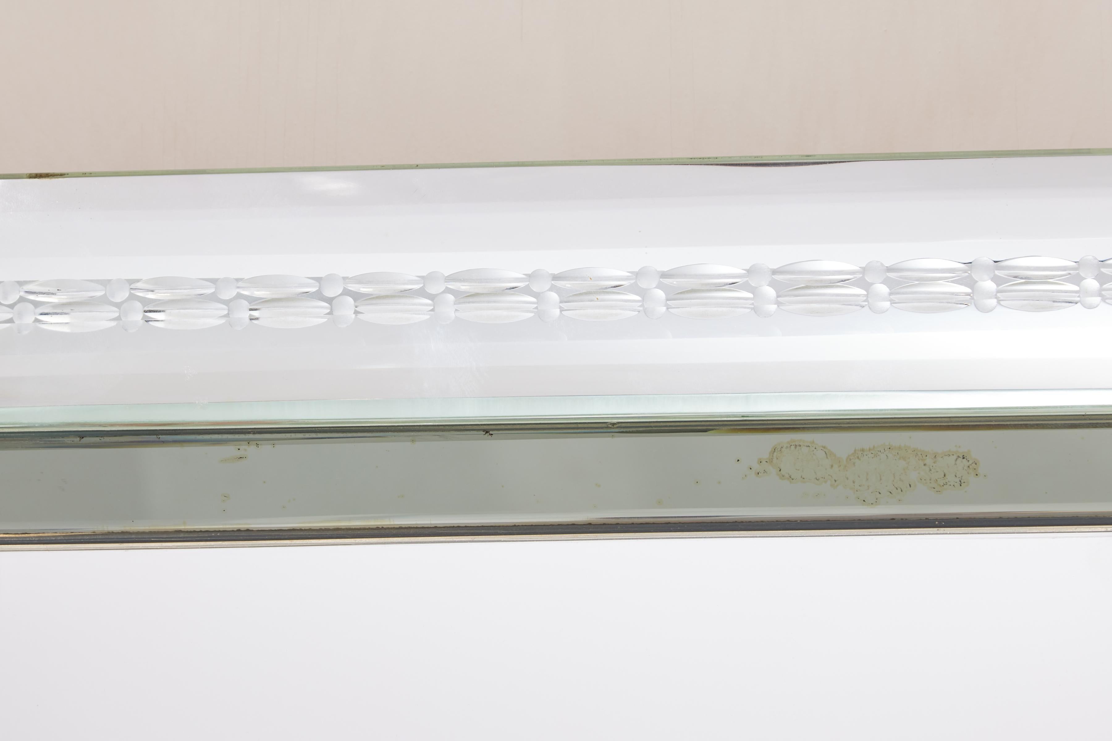 Giant 1940's Italian Etched Mirror For Sale 7