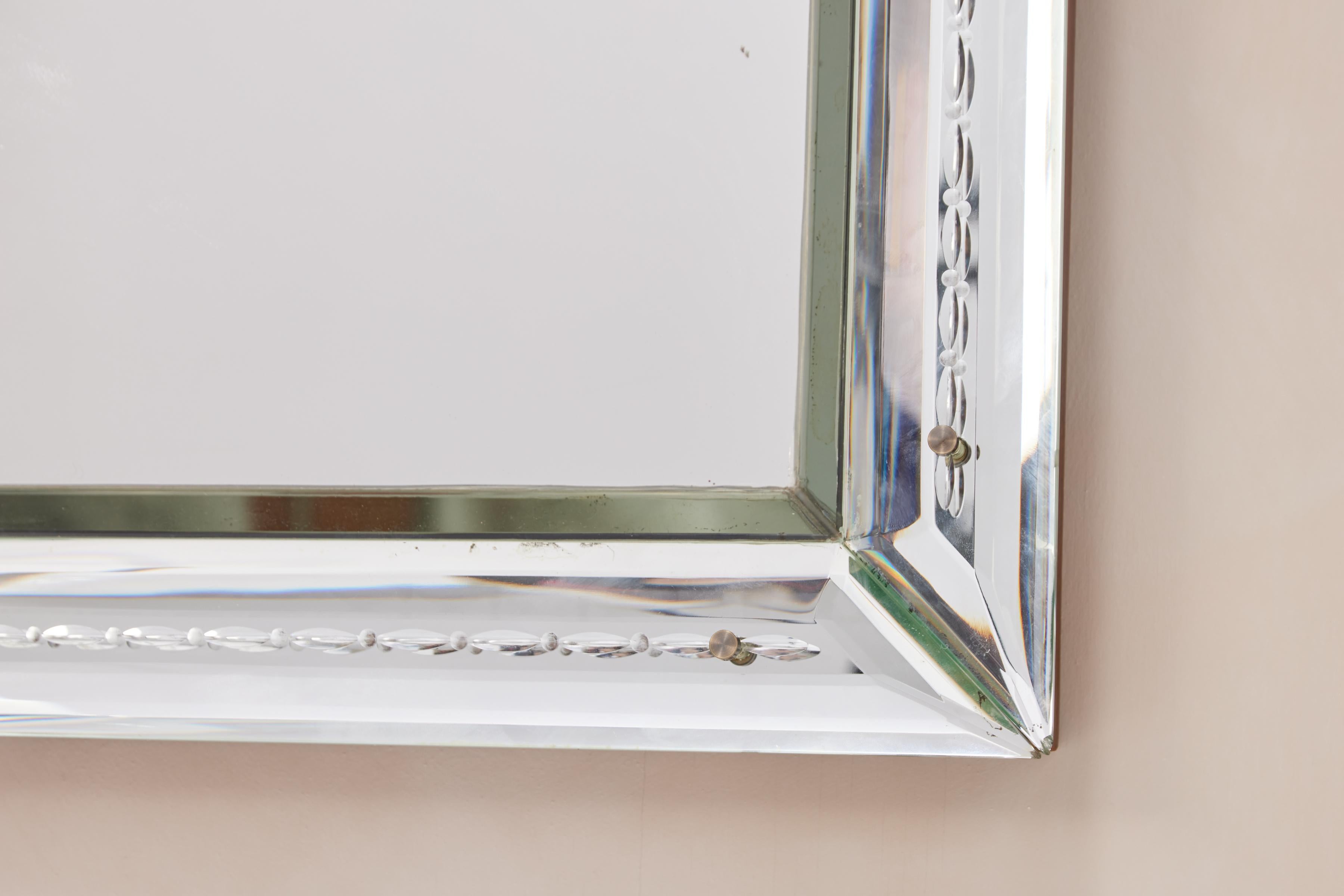 Giant 1940's Italian Etched Mirror For Sale 8
