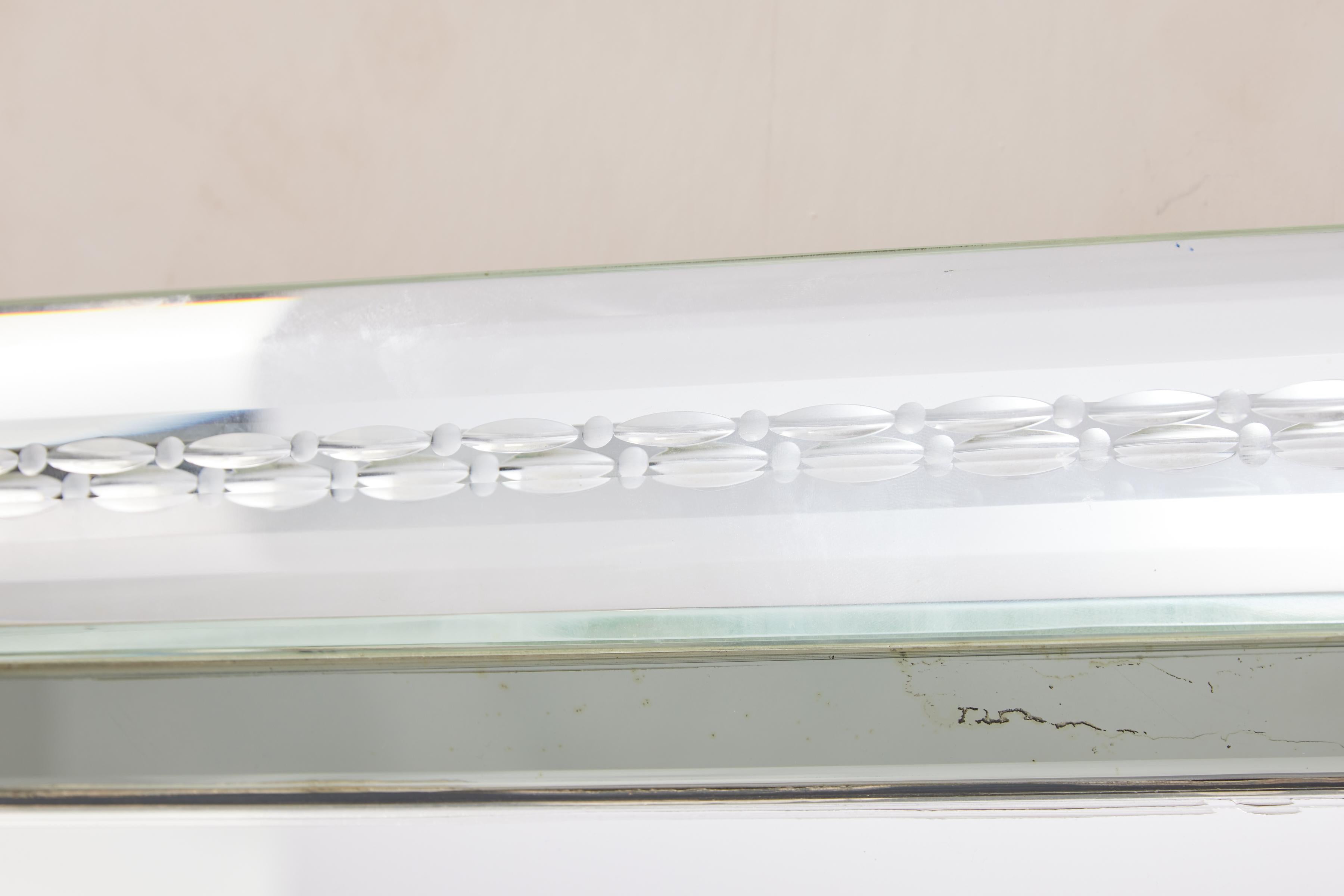 Giant 1940's Italian Etched Mirror For Sale 9