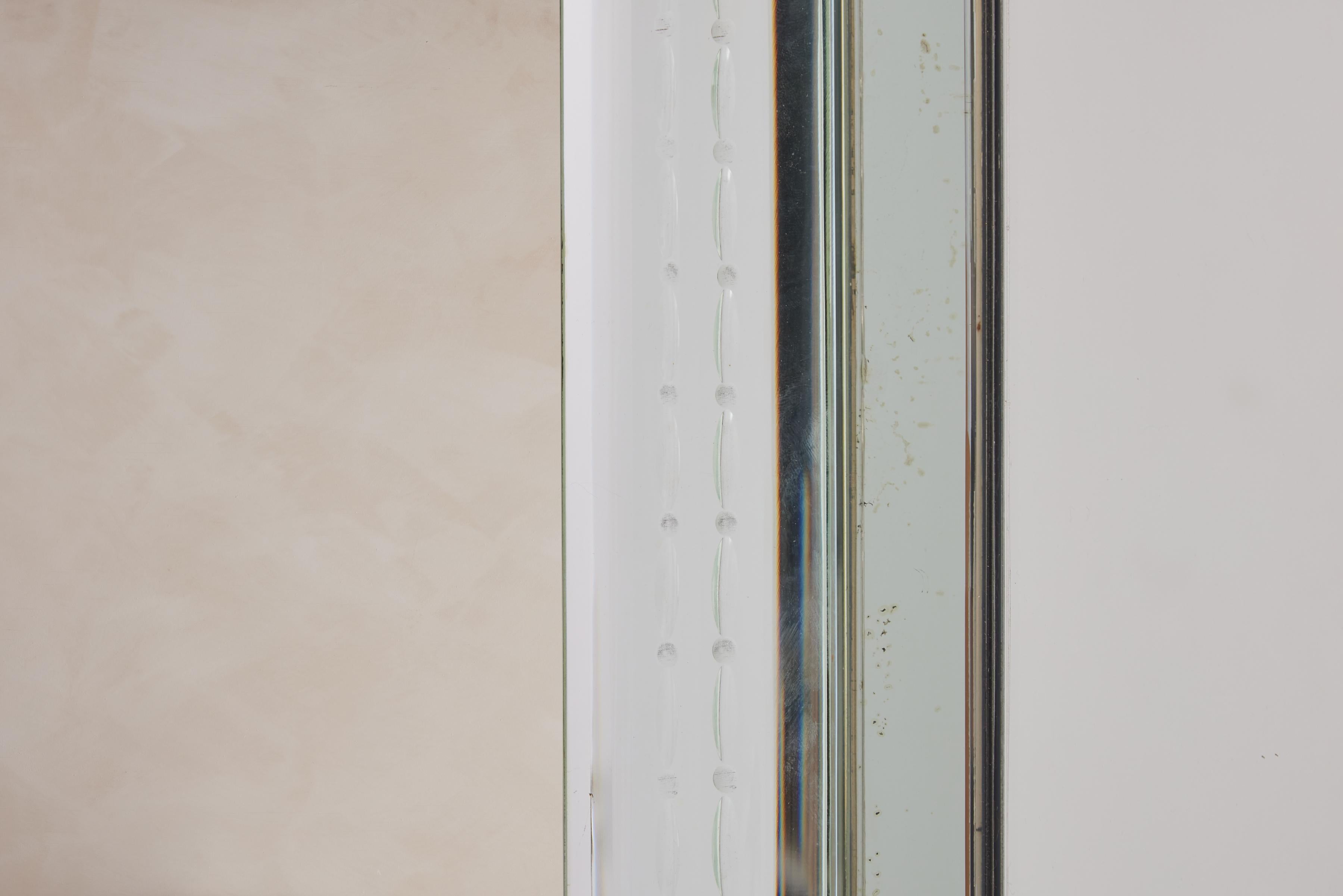 Giant 1940's Italian Etched Mirror For Sale 10