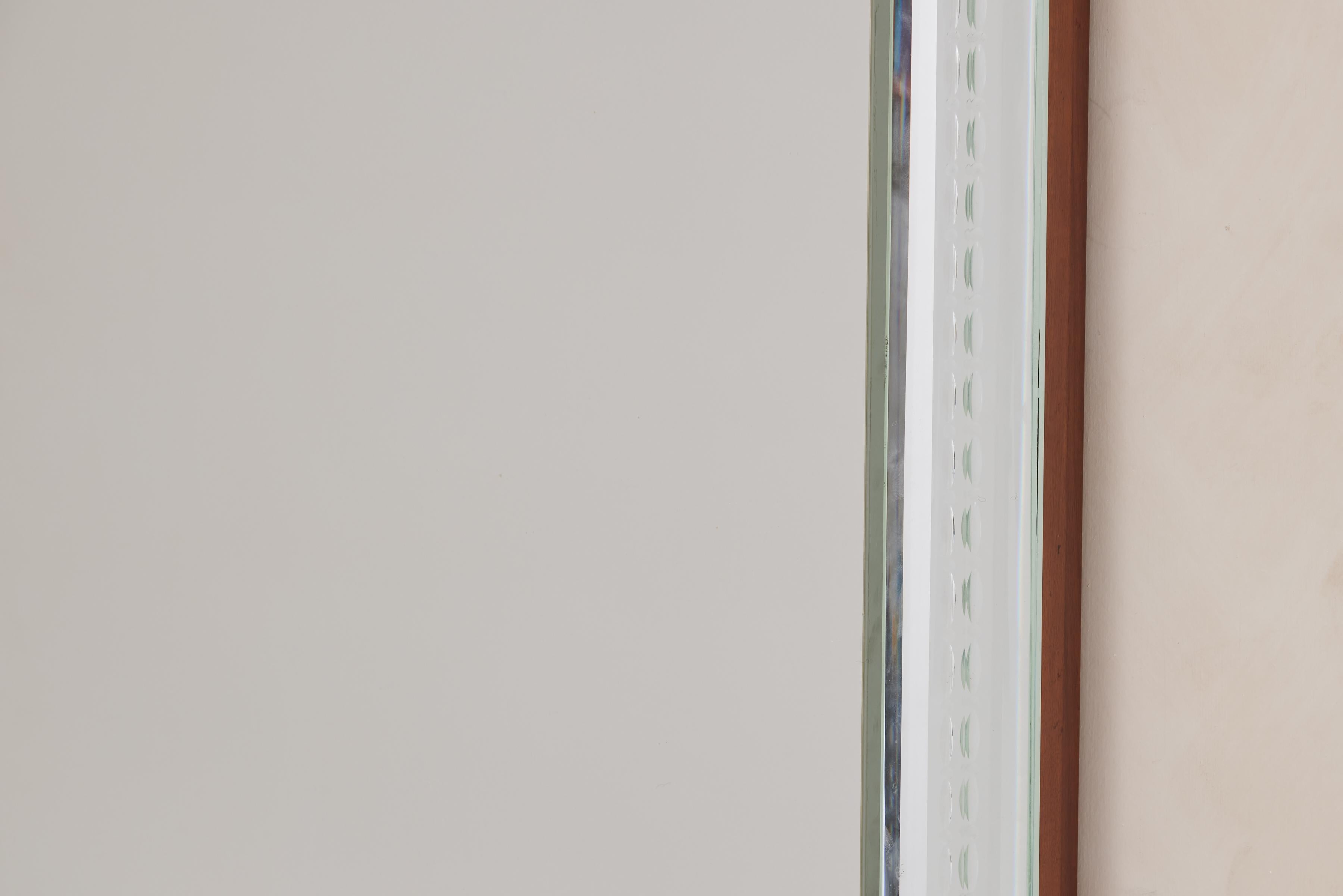 Giant 1940's Italian Etched Mirror For Sale 1