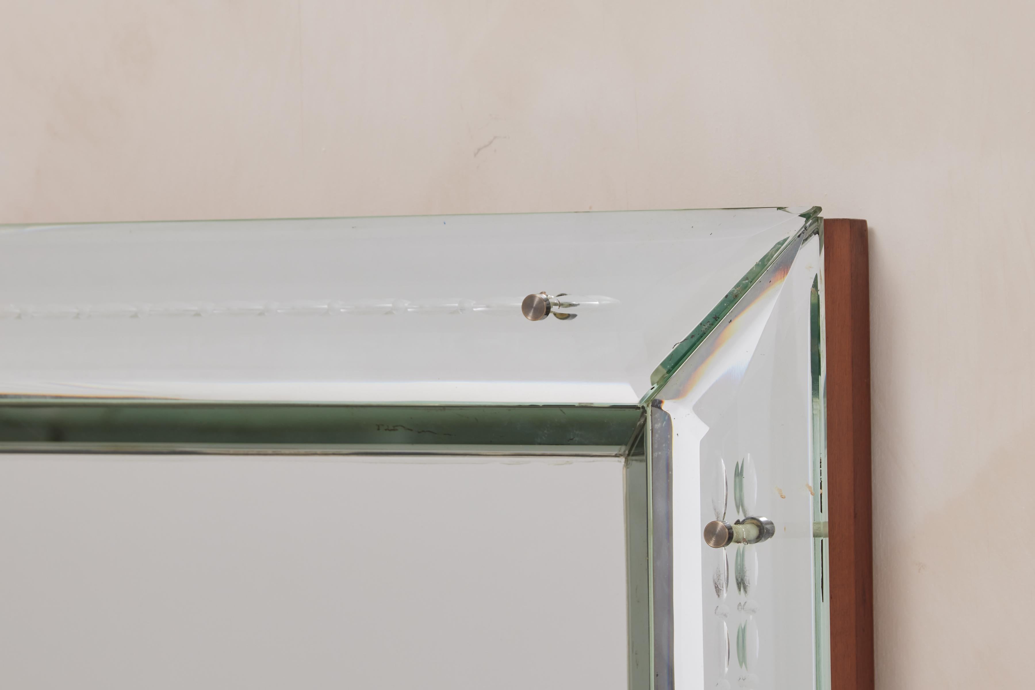 Giant 1940's Italian Etched Mirror For Sale 3