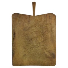 Planche à découper ou à découper géante en bois française du 19ème siècle