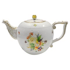 Giant 4,8 L Fruits and Flowers Herend Porcelain Teapot