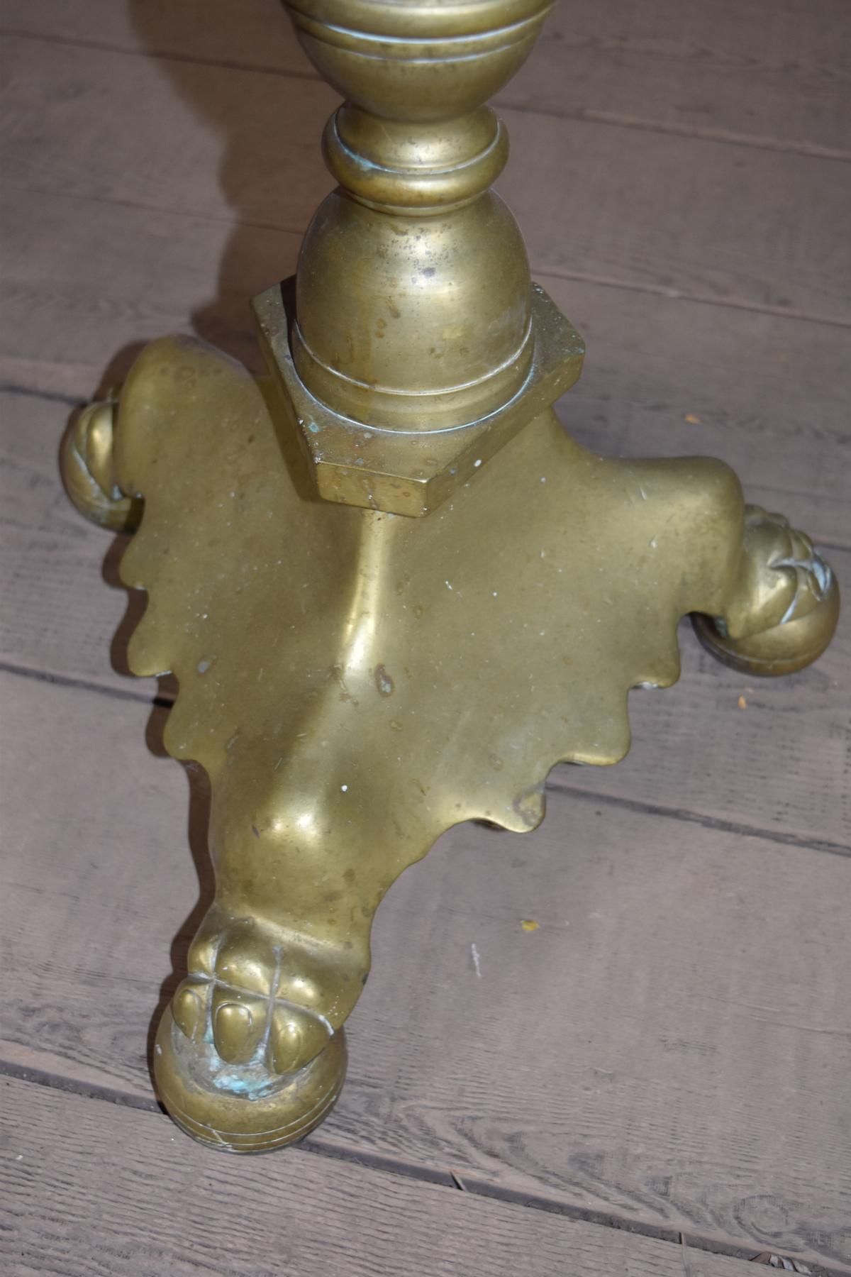 Giant Italian early 18th Century Brass Scale / Planter featuring St. George For Sale 7