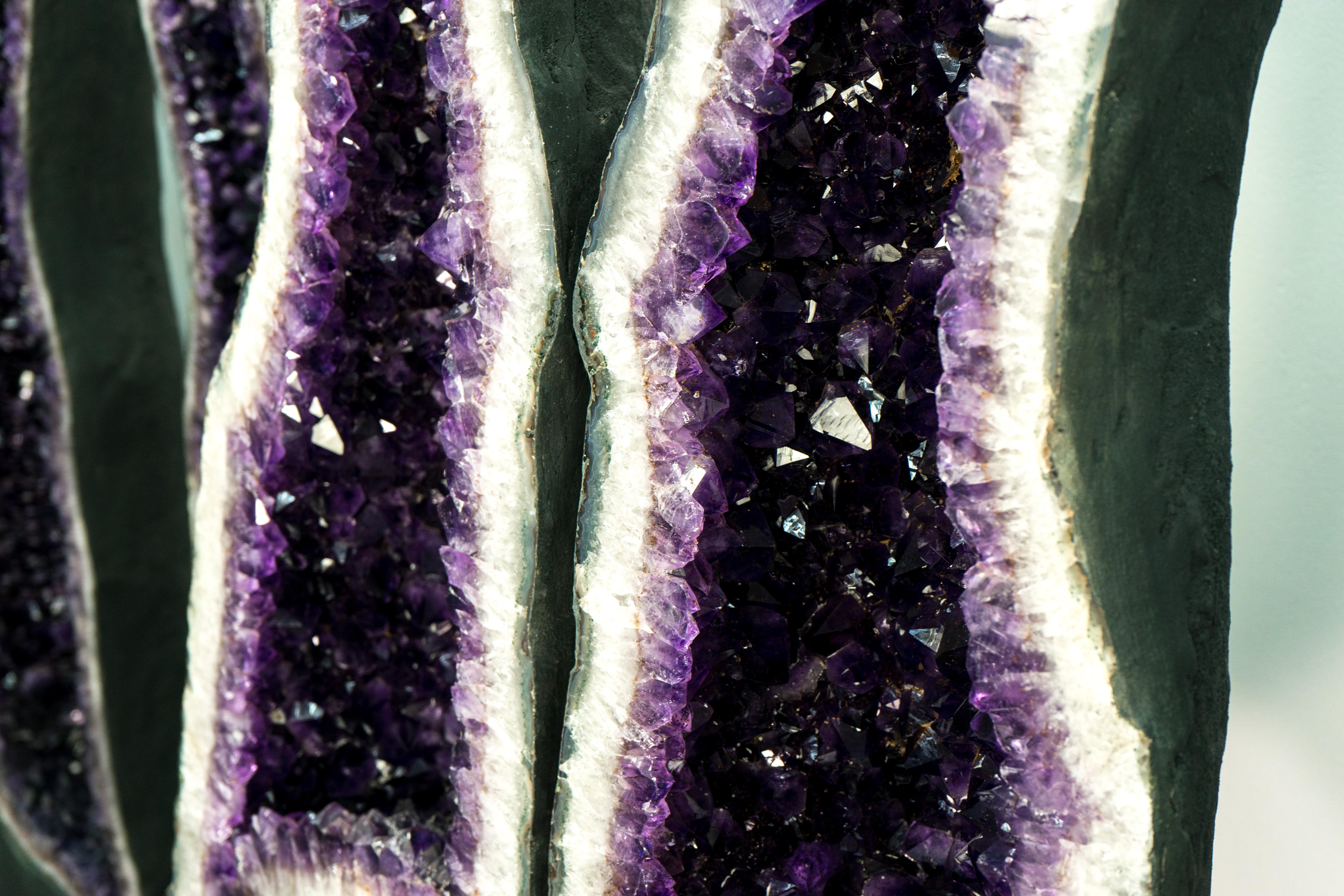 Giant 6.4 Ft Deep Purple Amethyst Geode Wings: The Ultimate Statement Amethyst For Sale 1