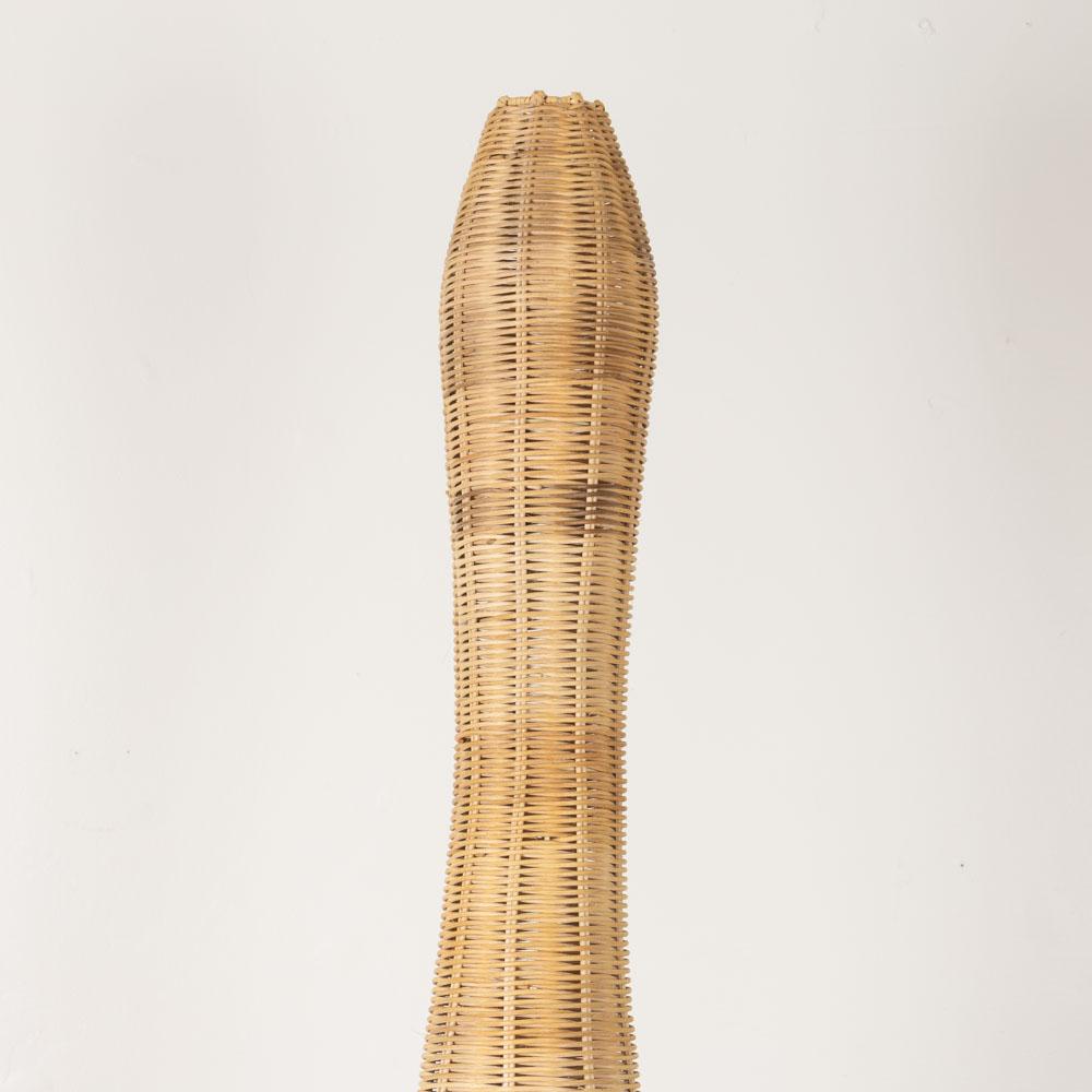 Metallo Lampada da terra scultorea in vimini Giant 7 ft, Francia in vendita