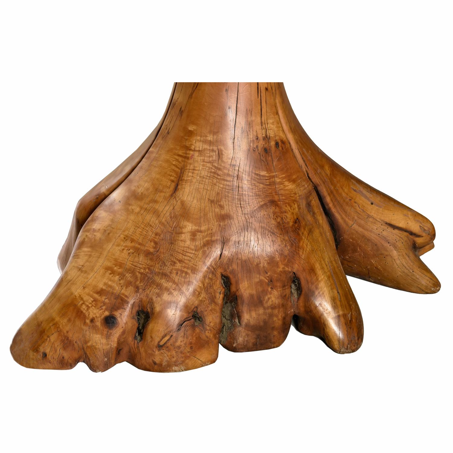 Giant 8-Foot Tall Tree Trunk Mushroom Floor Lamp with Burl Knot Wood Shade 7