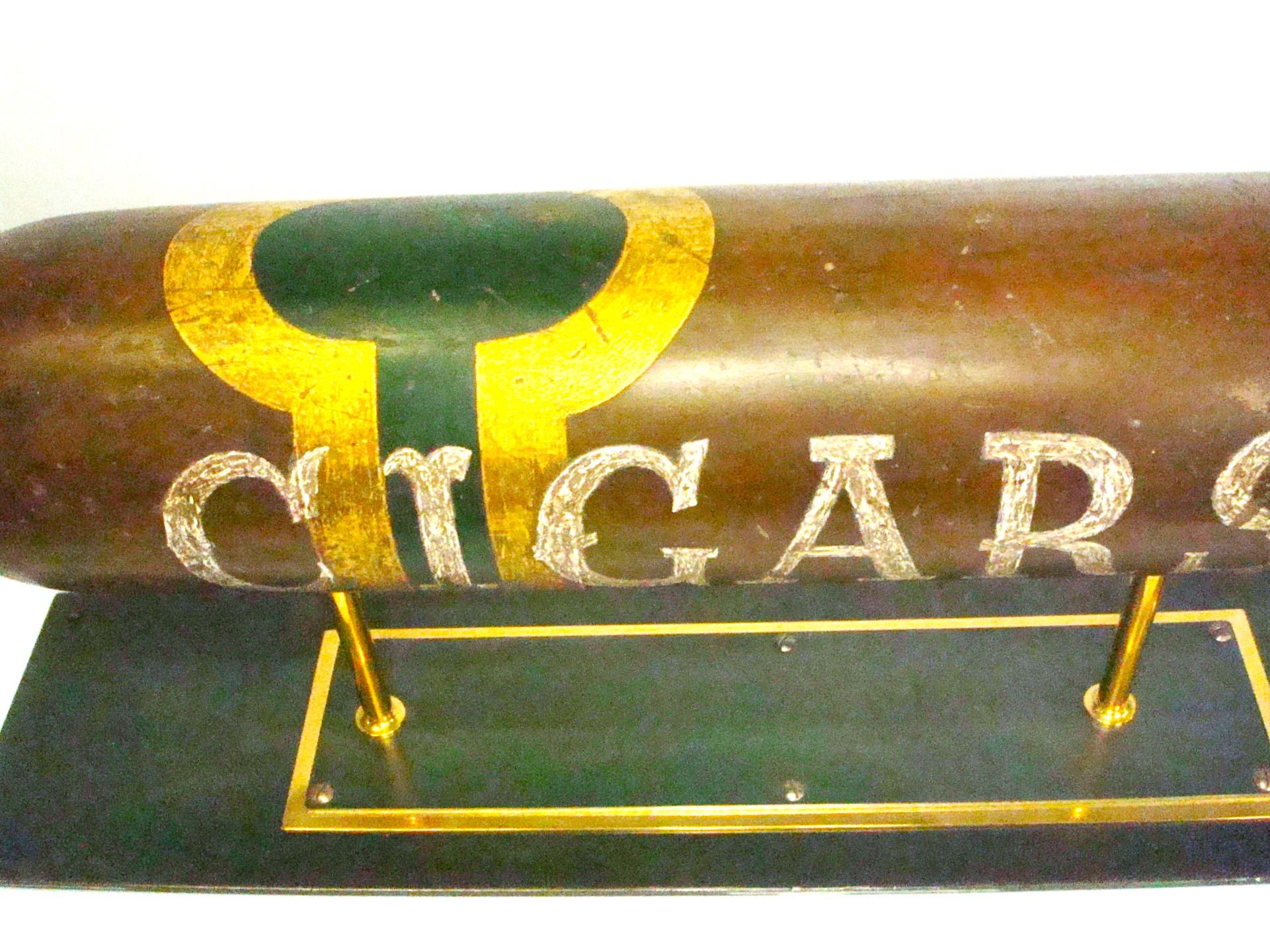 Giant Advertising Cigar Statue / Bar Lounge / Cigars (Messing) im Angebot