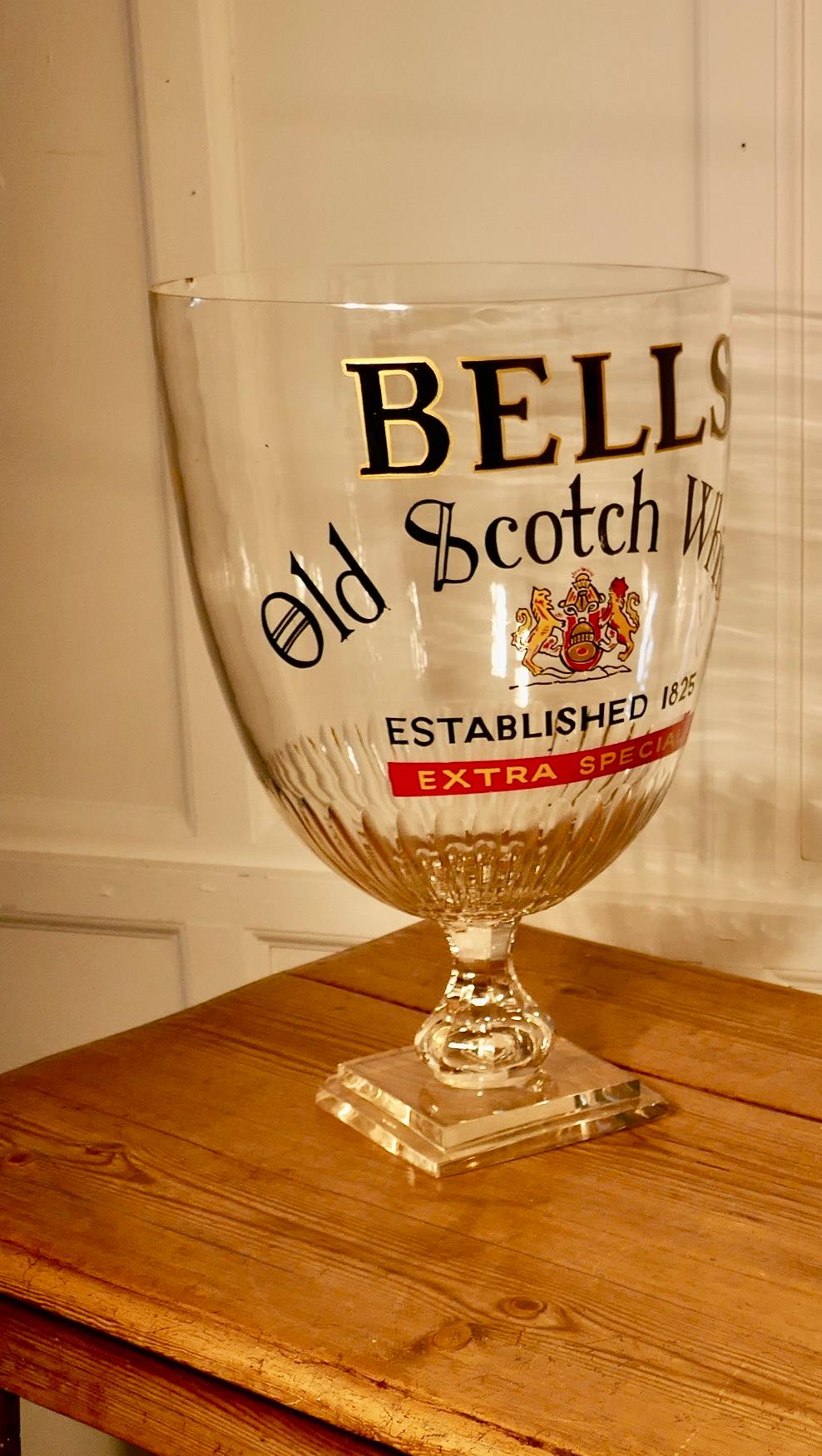 Giant Advertising Presentation Glass Chalice for Bells Scotch Whisky     For Sale 3