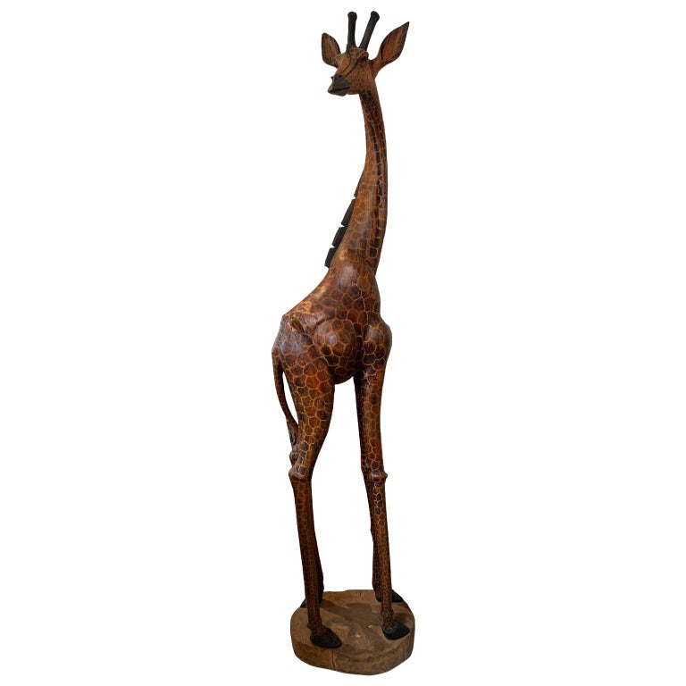 Giant Antique Giraffe Sculpture at 1stDibs