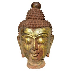 Giant Iron Buddha Head 55 lb