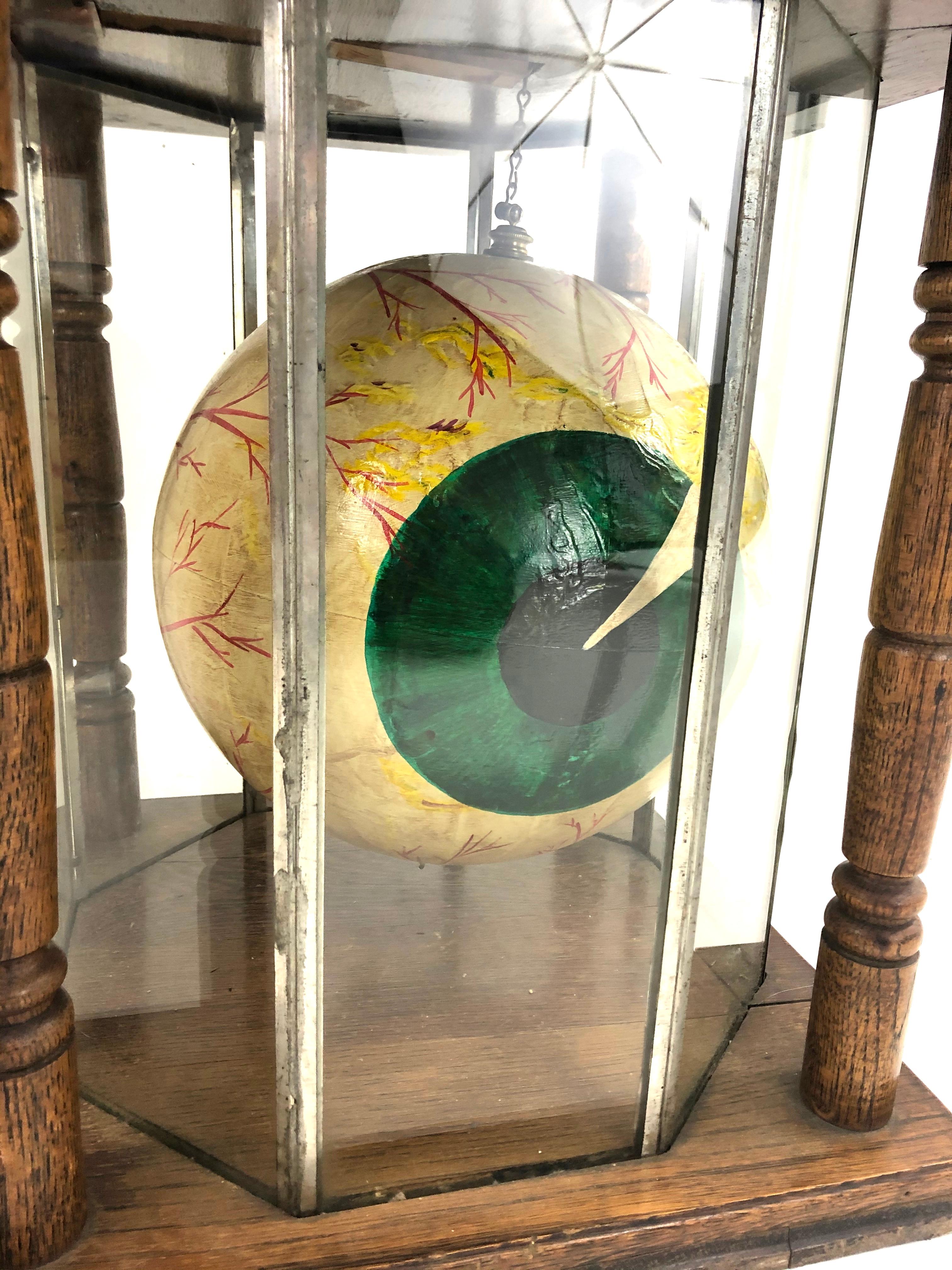 American Giant Antique Ophthalmologist's Model of an Eye in Its Original Case