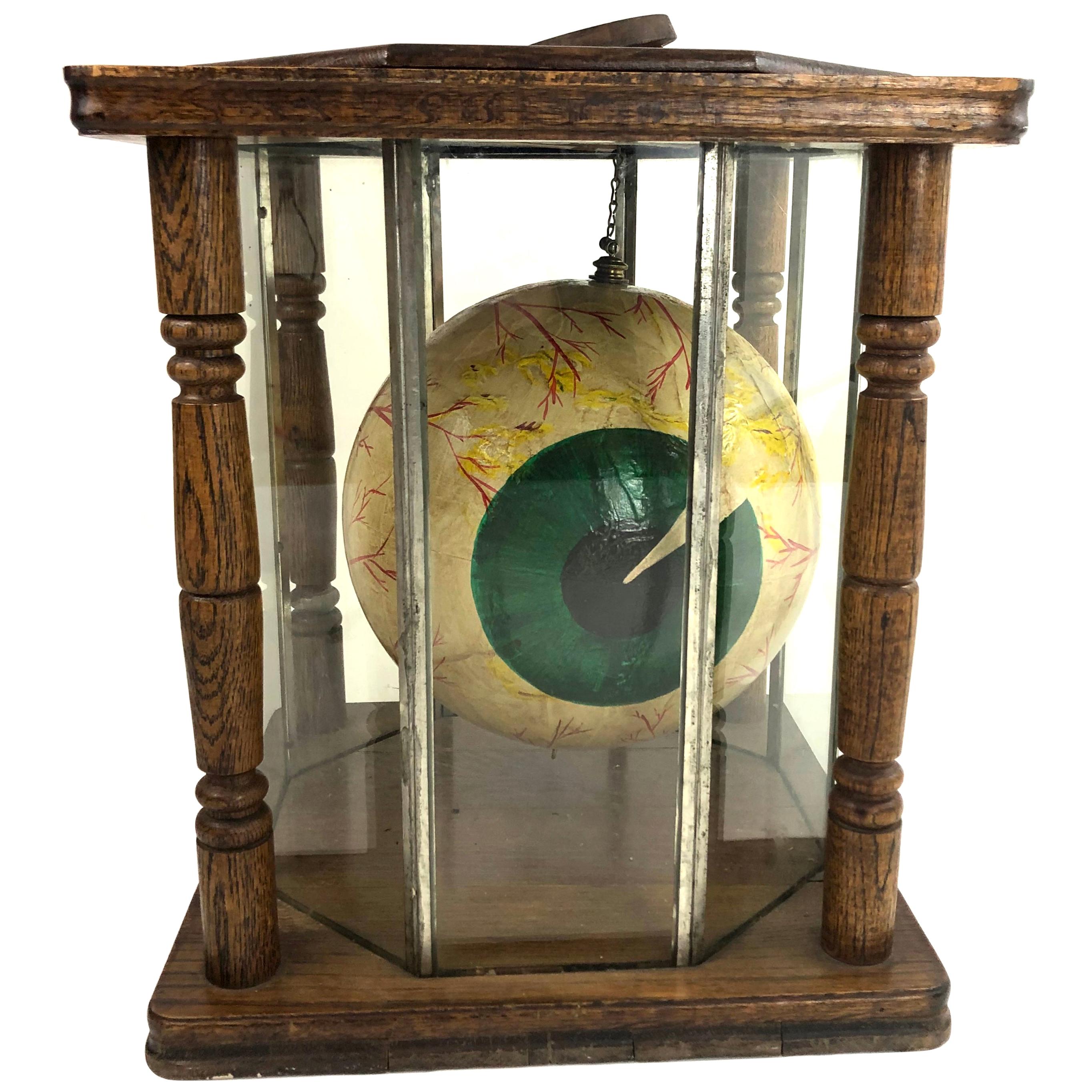 Giant Antique Ophthalmologist's Model of an Eye in Its Original Case