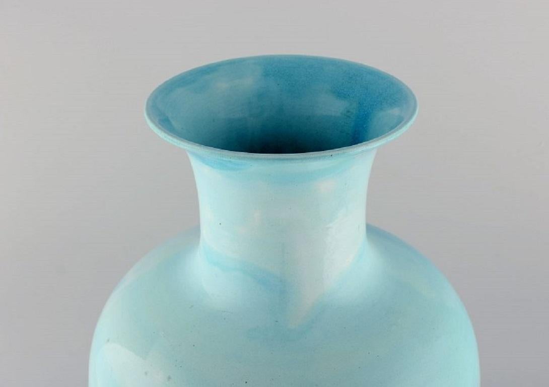 Hungarian Giant Antique Zsolnay Floor Vase in Glazed Ceramics, Dated 1891-1895 For Sale