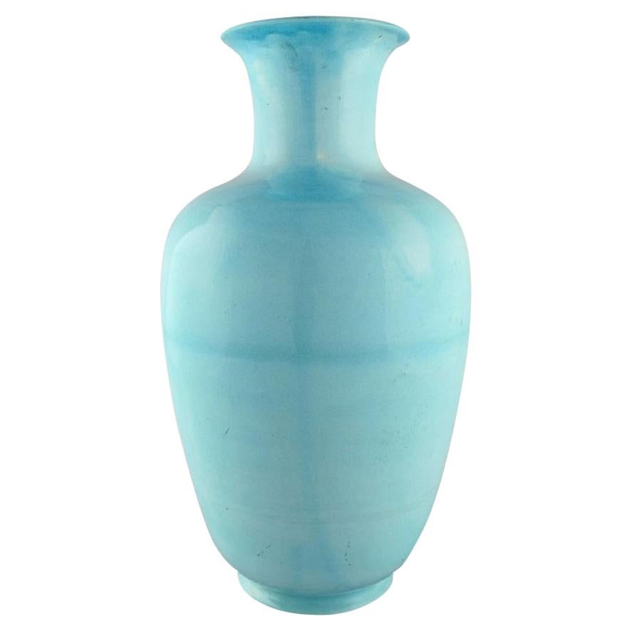 Giant Antique Zsolnay Floor Vase in Glazed Ceramics, Dated 1891-1895 For Sale