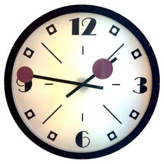 Horloge de banque Art déco géante, années 1940, New York