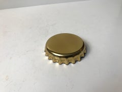 Giant Bottle Cap Opener in Brass from Georg Jensen, 1980s