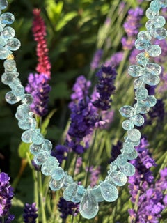 Giant Brazil Aquamarine drop 18K Diamond Necklace