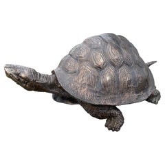 Giant Bronze Garden Turtle Fountain
