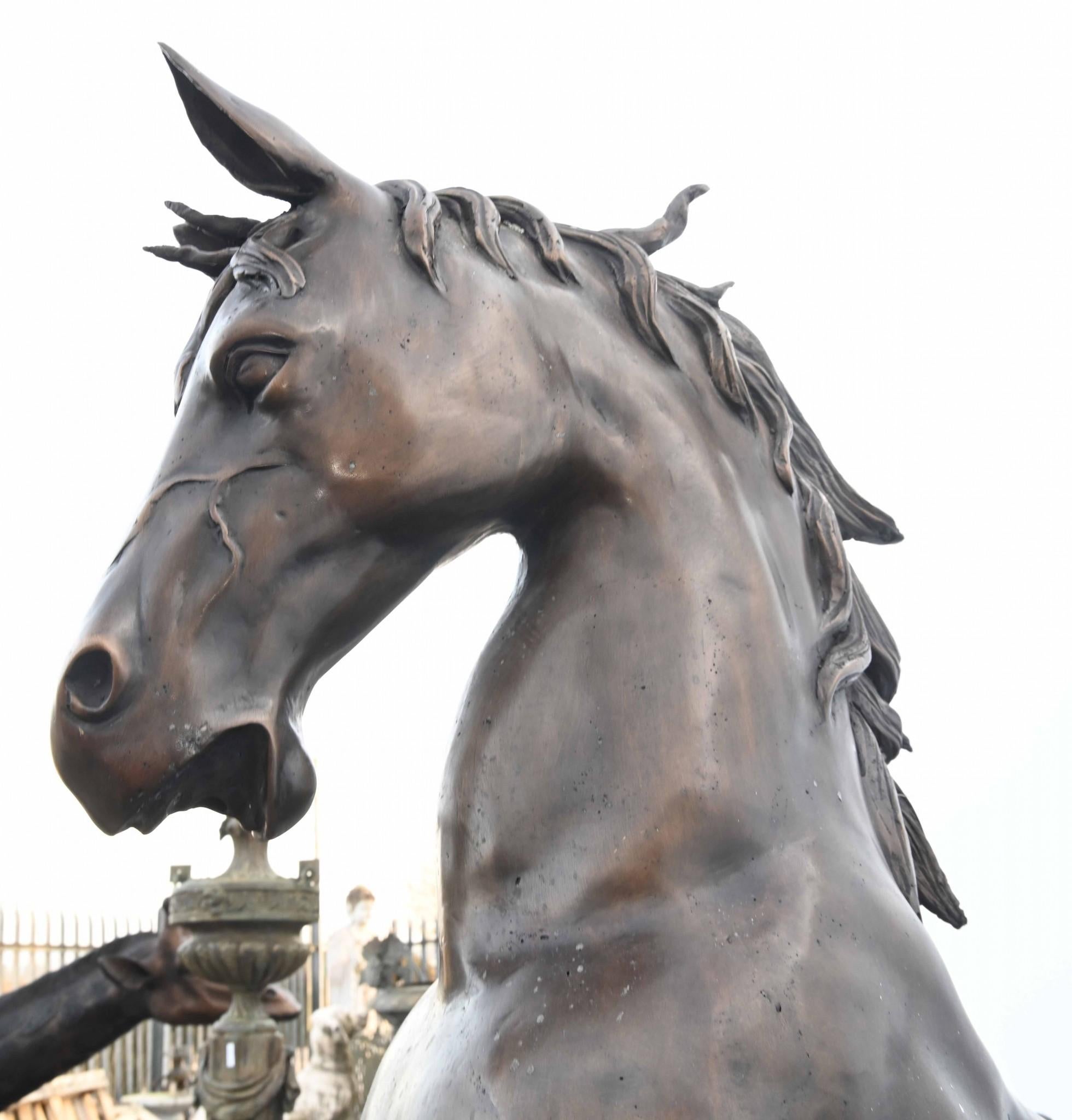 Fontaine géante en bronze pour chevaux, poney bondissant, pièce d'eau pour le jardin Bon état à Potters Bar, GB