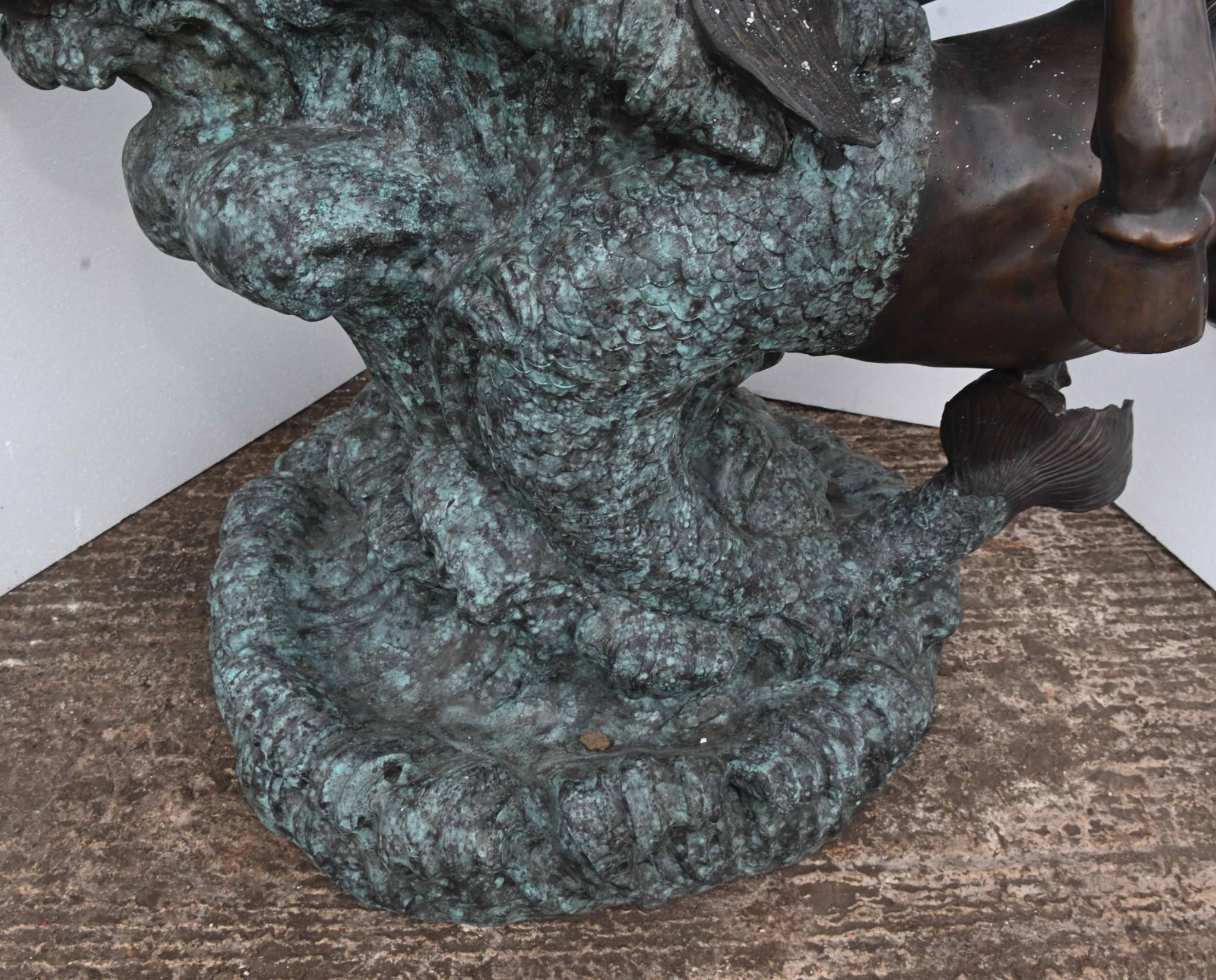 Fontaine géante en bronze pour chevaux, poney bondissant, pièce d'eau pour le jardin 2