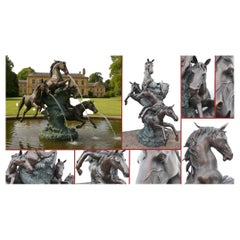 Giant Bronze Horse Fountain Leaping Pony Garden Water Feature Giant Bronze Horse Fountain Leaping Pony Garden Water Feature