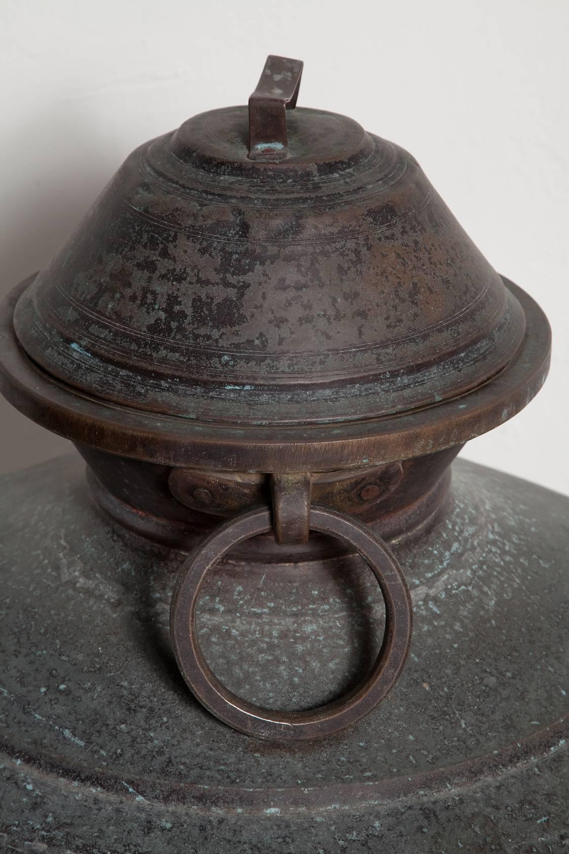 Giant Bronze Lidded Vessel 3