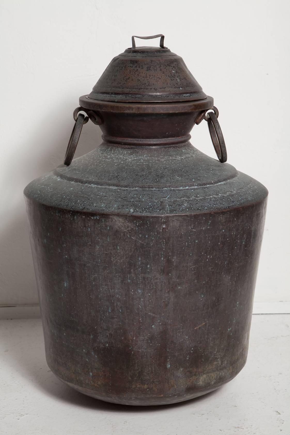 Anglo-Indian Giant Bronze Lidded Vessel