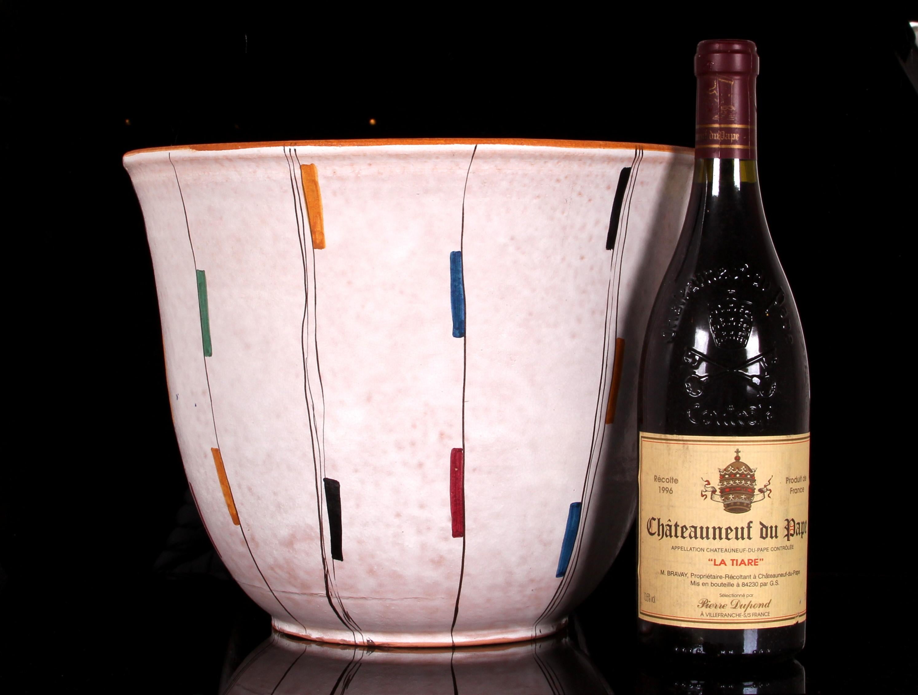 Cache-pot géant 1950 par Huber-Roethe Landshut poterie d'art du milieu du siècle en vente 7