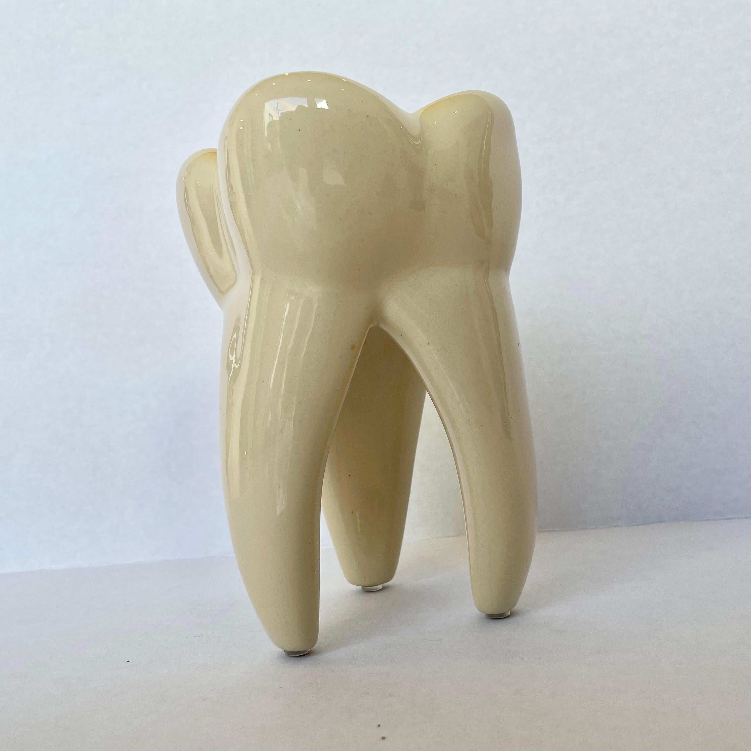 Unique oversized molar catchall sculpture from France. Heavy and well made. Just under 7