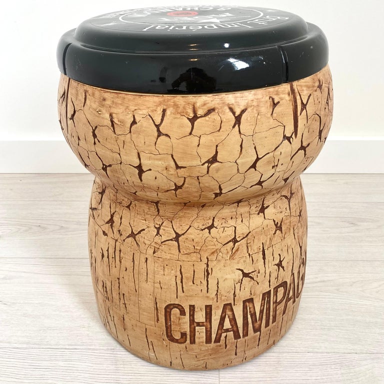 Giant Champagne Cooler Stool by Think Big, 1987 at 1stDibs