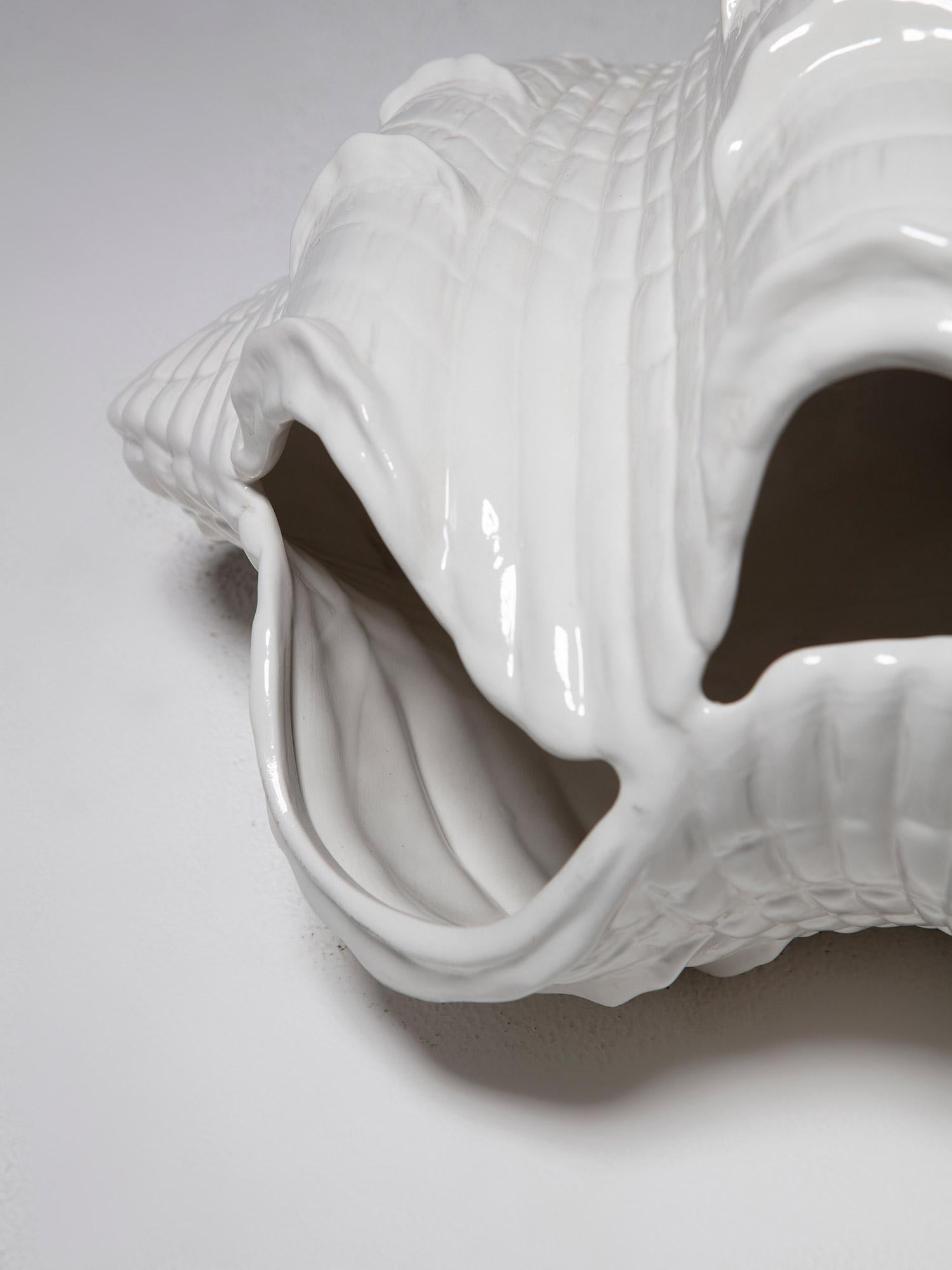 Giant Clam Shell Ceramic Lamp by Studio Smania Milano, Iltaly, 1970s For Sale 5