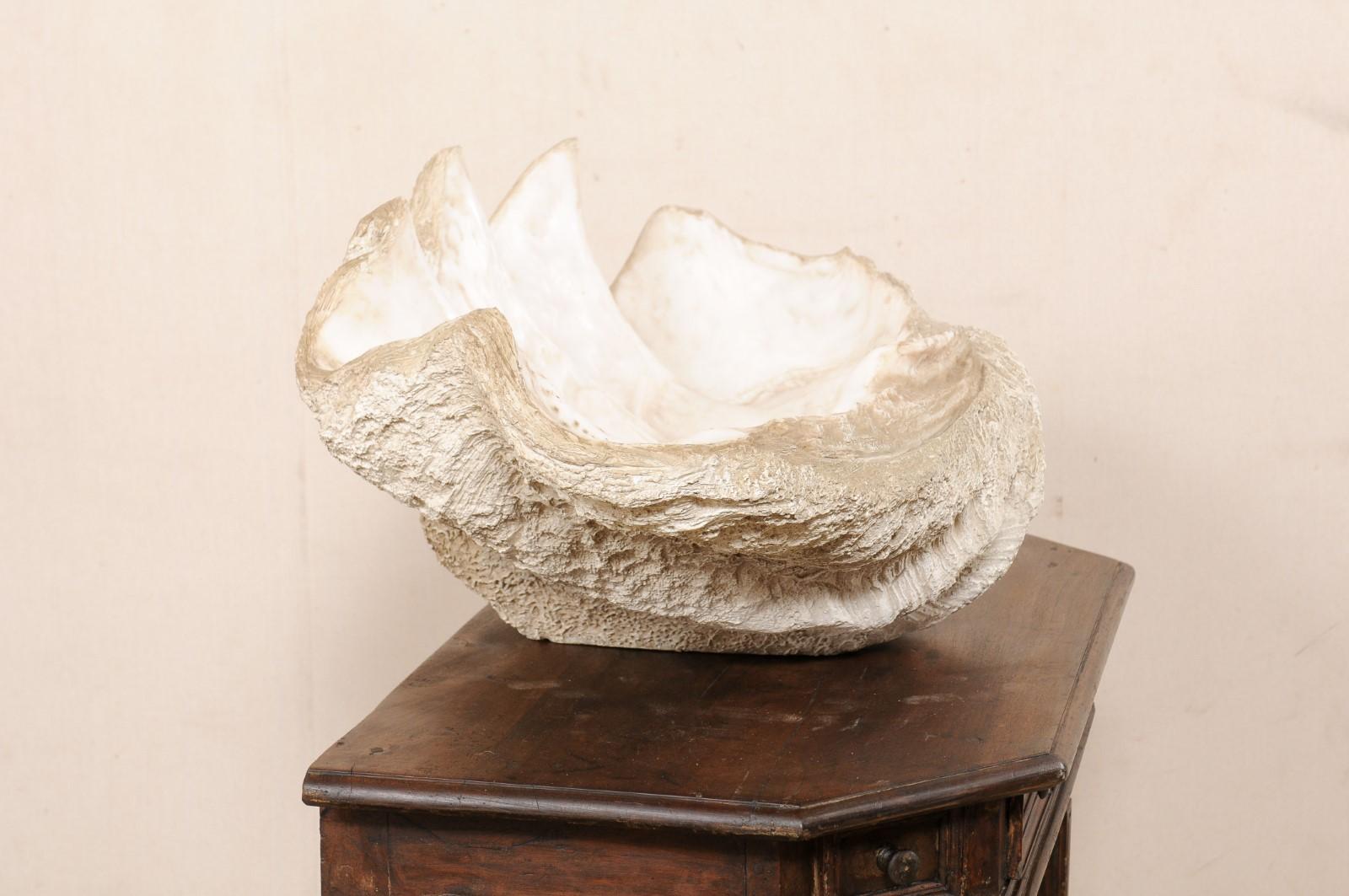 20th Century Giant Clam Shell 'Faux' Fabulously Artisan Crafted-Looks like the Real Thing For Sale