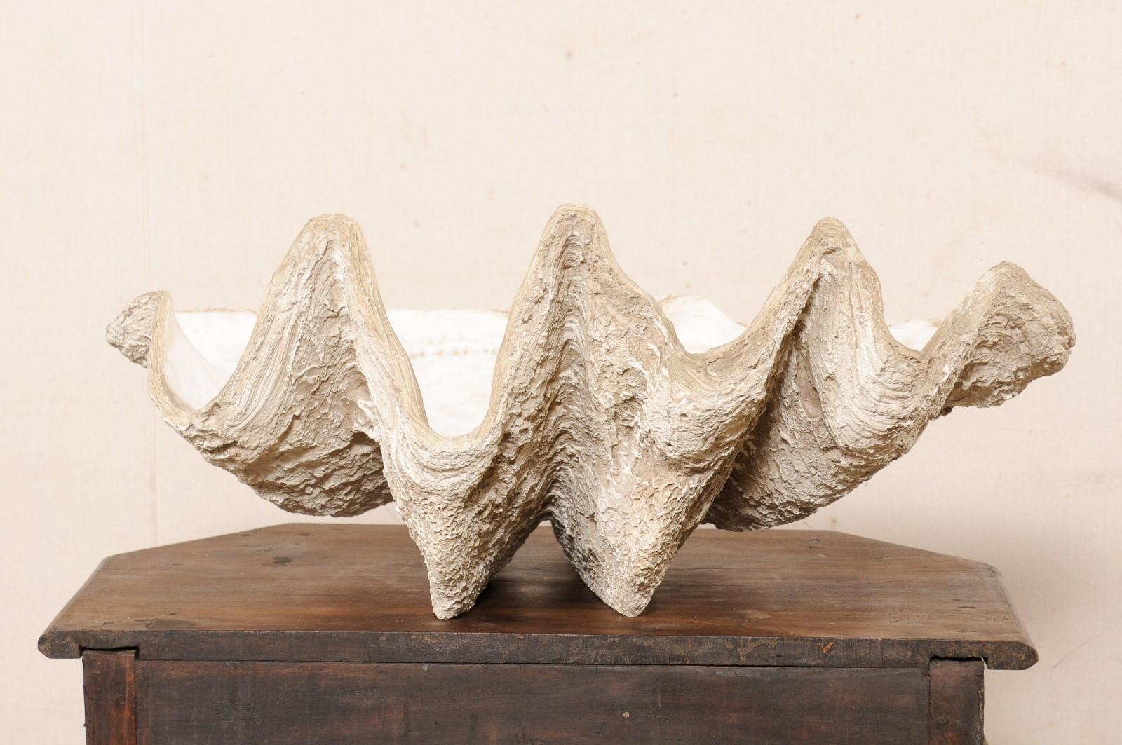 Giant Clam Shell 'Faux' Fabulously Artisan Crafted-Looks like the Real Thing For Sale 1