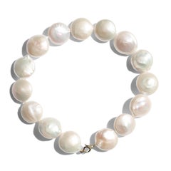 Giant Coin Pearl Diamond Necklace