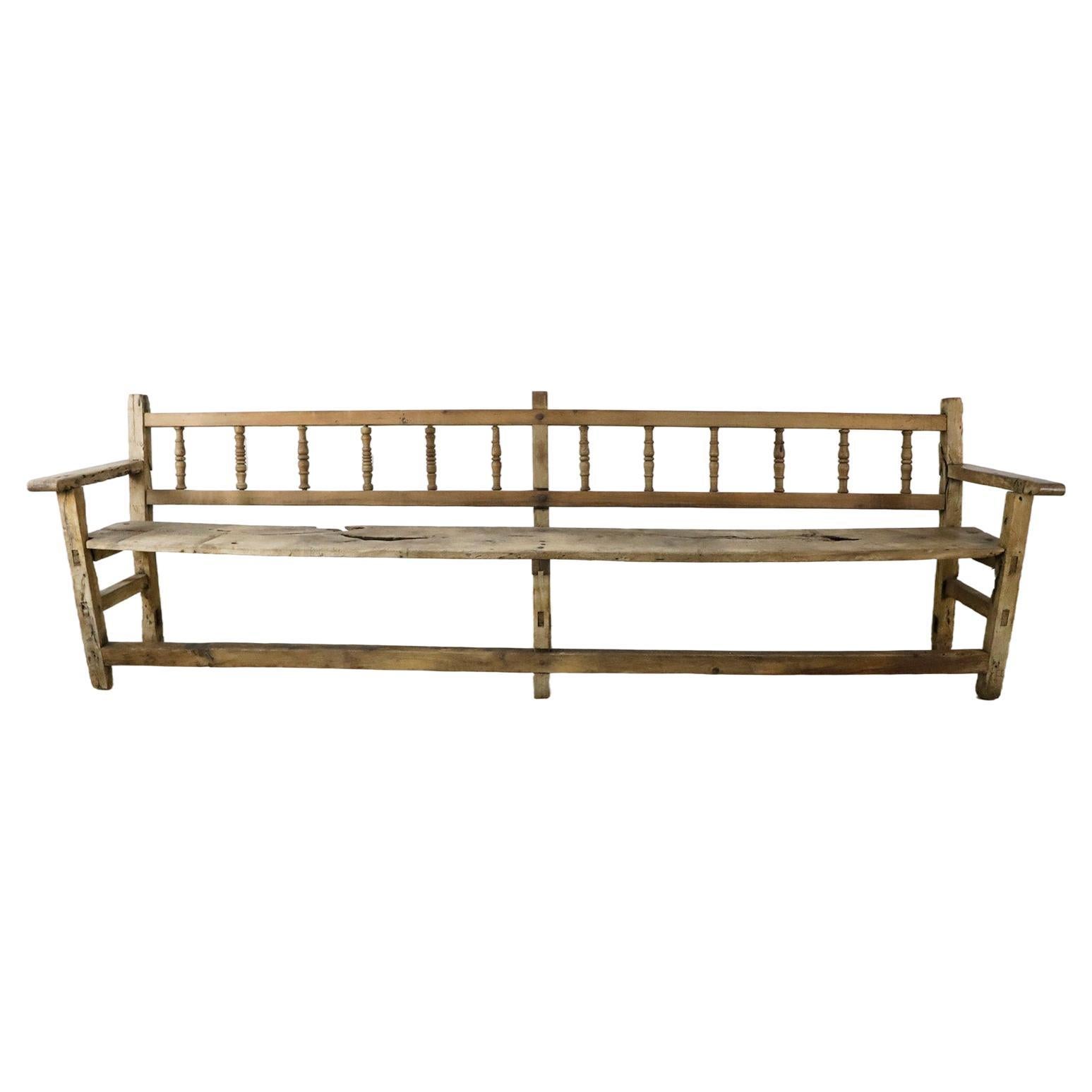 Giant Colonial Church Bench For Sale