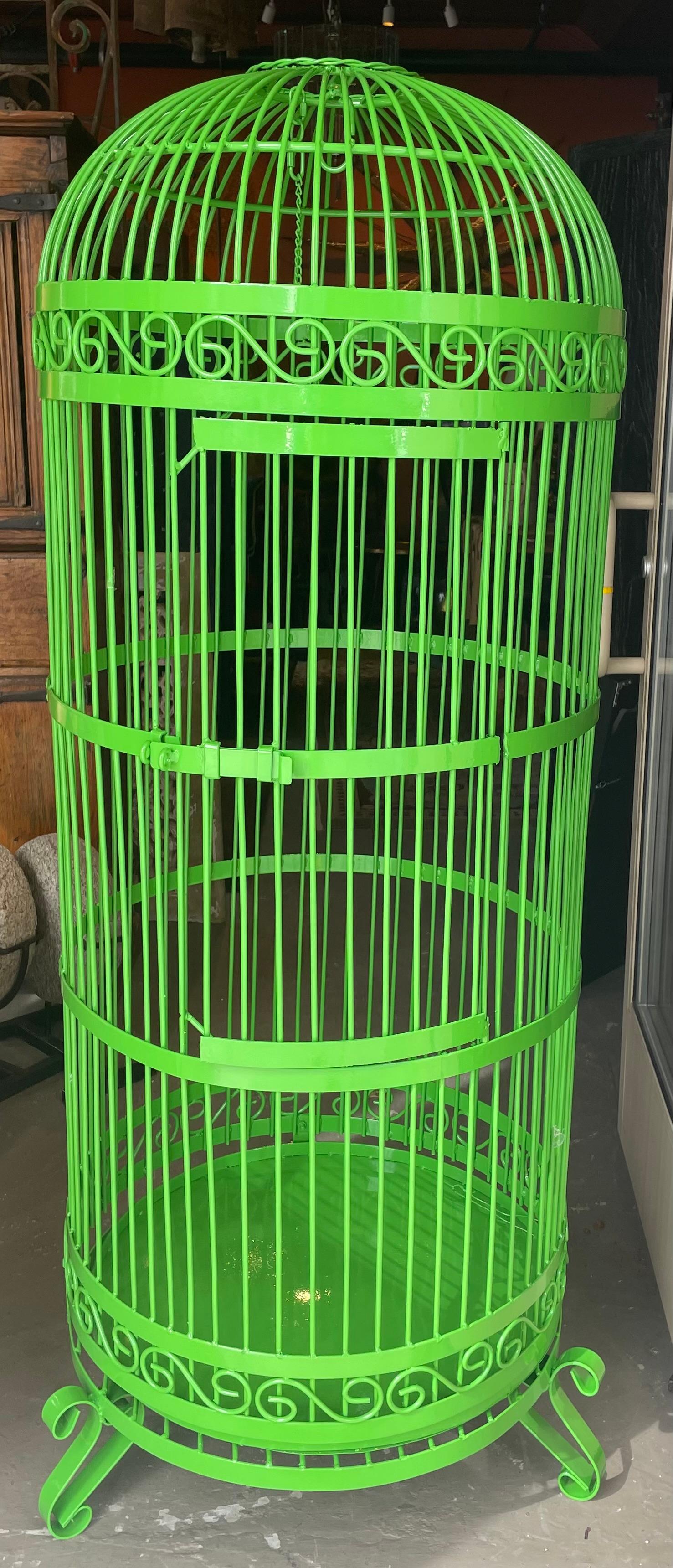 Giant Colorful Birdcage  In Good Condition For Sale In Los Angeles, CA