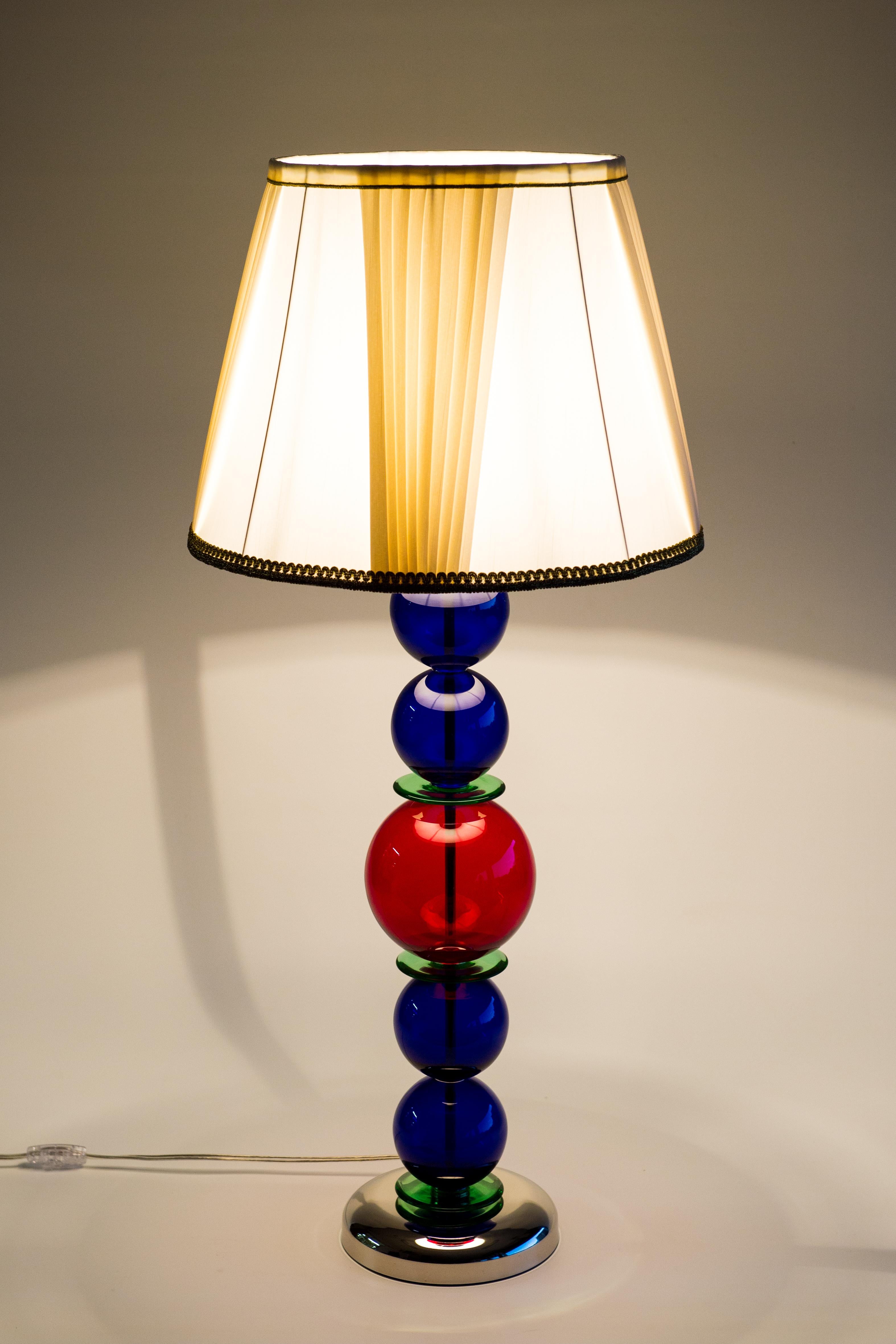 Customizable Monumental Murano Glass Table Lamps Vibrant Hues Contemporary Italy For Sale 5
