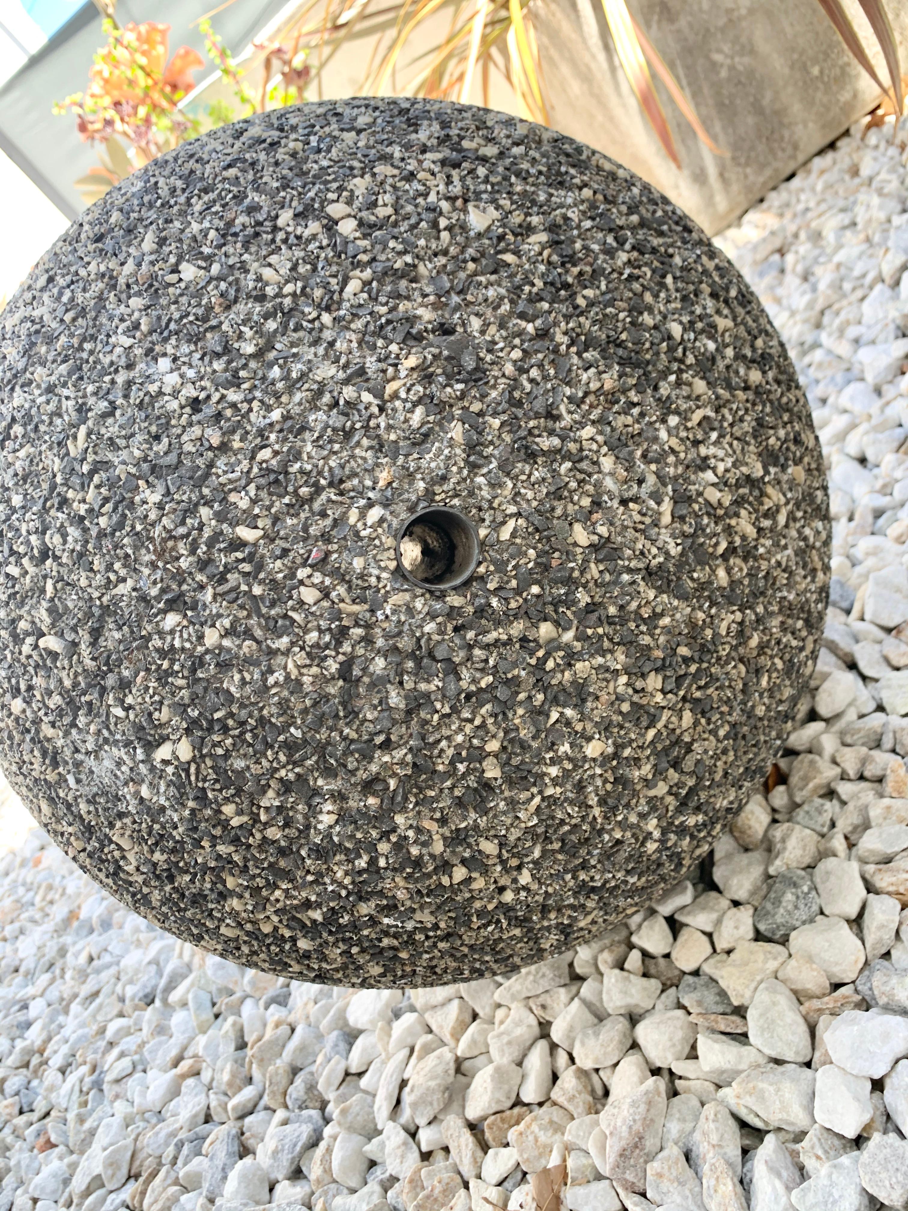 concrete ball fountain