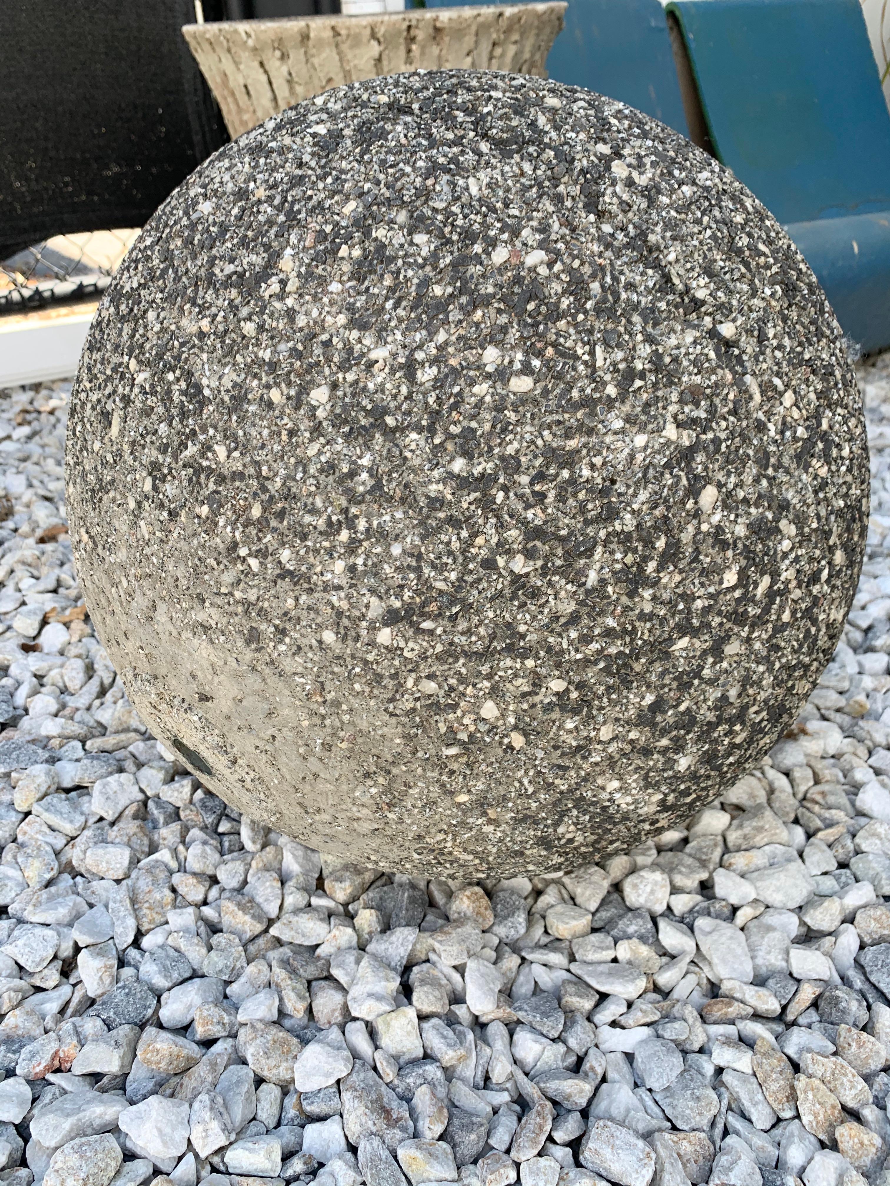 Belgian Giant Concrete and Stone Water Fountain Ball