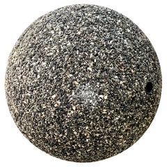 Vintage Giant Concrete and Stone Water Fountain Ball