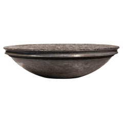 Giant Concrete Bowl, Charcoal & Ash