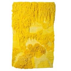 Large, Contemporary, Yellow, Hand Dyed and Hand Woven Tapestry by Katja Beckman