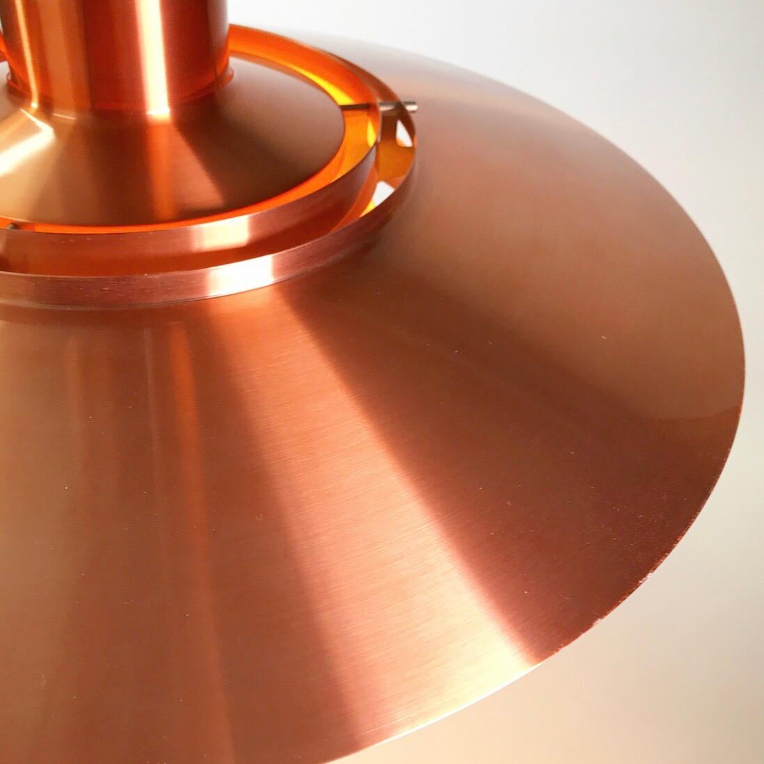 Giant Copper Ceiling Light P700 by Kastholm & Fabricius for Nordisk Solar 1964 In Good Condition In Haderslev, DK