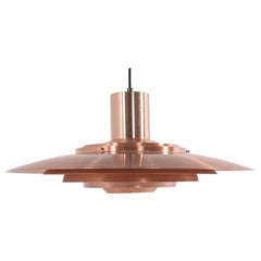 Giant Copper Ceiling Light P700 by Kastholm & Fabricius for Nordisk Solar, 1964