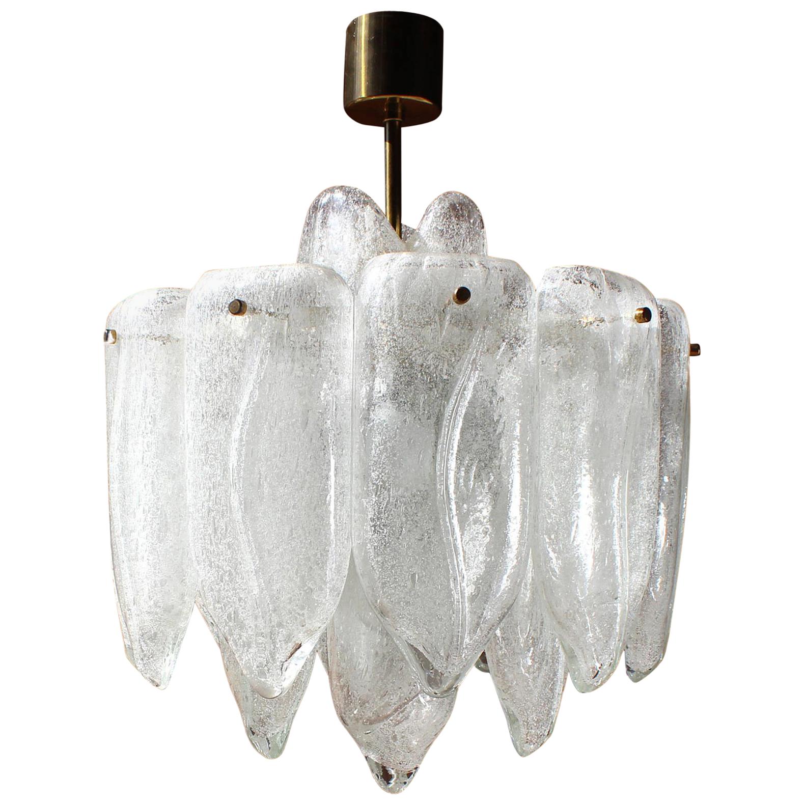 Giant Cuttlefish Art Glass Chandelier by Doria, Germany, 1970s