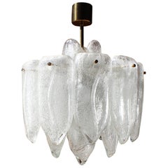 Giant Cuttlefish Art Glass Chandelier by Doria, Germany, 1970s