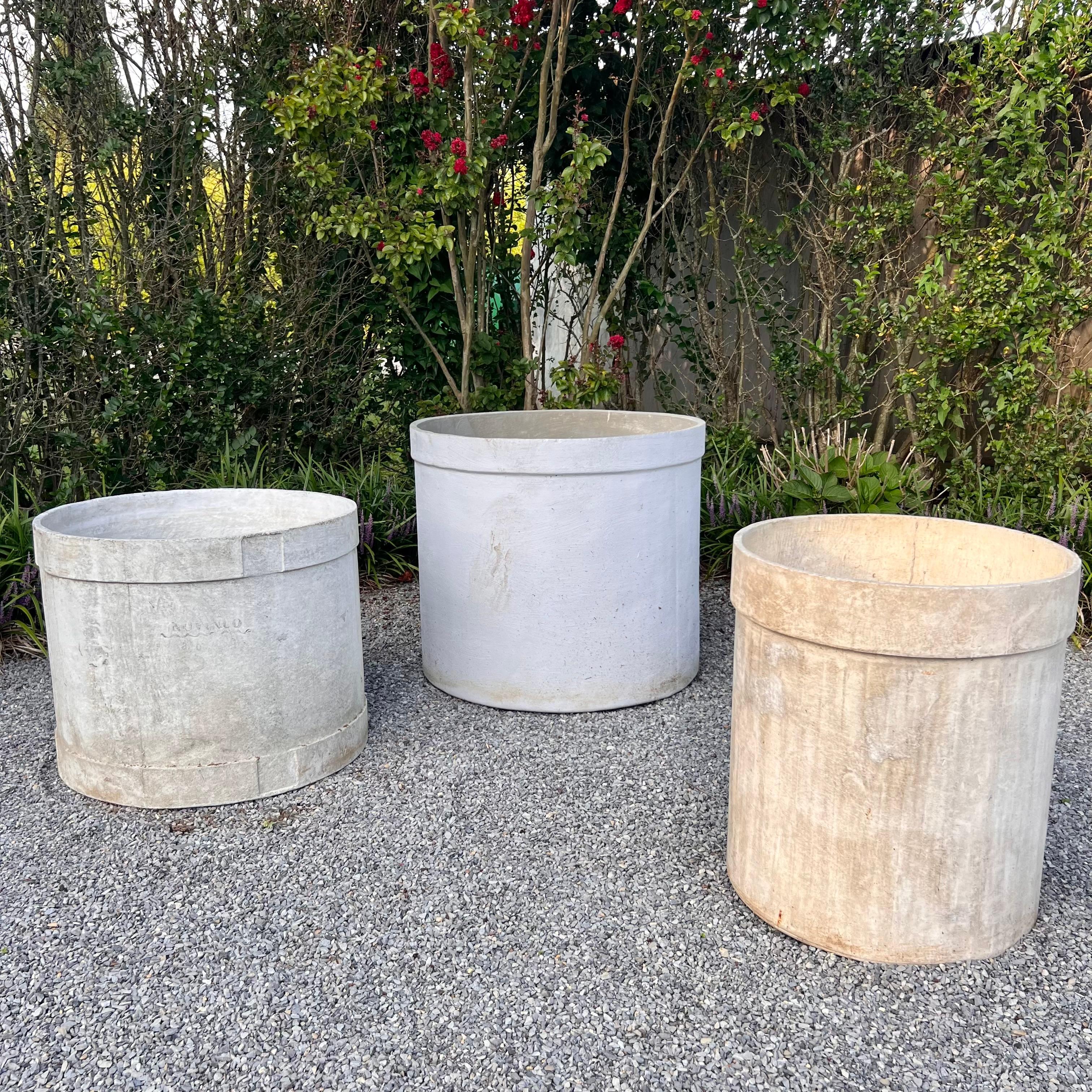 Swiss Giant Cylindrical Concrete Tree Planter, 1960s Switzerland For Sale