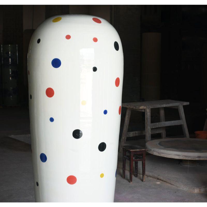 Giant Dots Porcelain Vase by WL Ceramics In New Condition For Sale In Geneve, CH